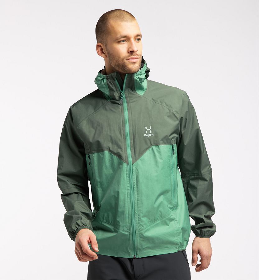 Haglöfs L.I.M Proof Waterproof Jacket Dark Green For Mens MAGQB2489 Australia